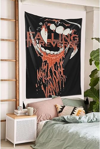 Miniatura 7 de QrejAWkq Falling Rock In Band - Tapiz para dormitorio, tapices para colgar en la pared para el hogar, pósteres geniales, accesorios de decoración de