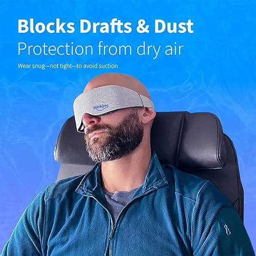 Vista 4 de Máscara hidratante para dormir para ojos secos, aprobada por optometristas para aliviar los ojos secos, protege del polvo y las corrientes de aire