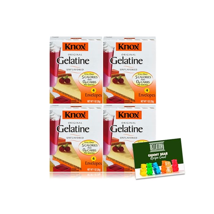 Buy Sugar Free Unflavored Gelatin Gummy Bear Bundle. Includes Four1 oz