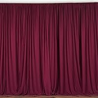 Vista 5 de New Creations Fabric & Foam Inc, 2 paneles de cortina de poliéster sin costuras de 5 pies de ancho, color negro, 2 paneles de 5 pies de ancho x 15