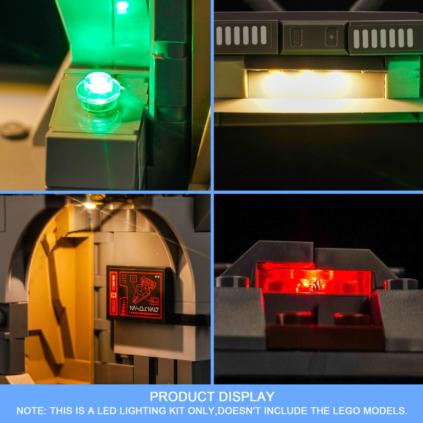 Light Kit for Lego Paz Vizsla and Moff Gideon Battle Lighting Set for Lego 75386 Paz Vizsla and Moff Gideon Battle Set - Image 4