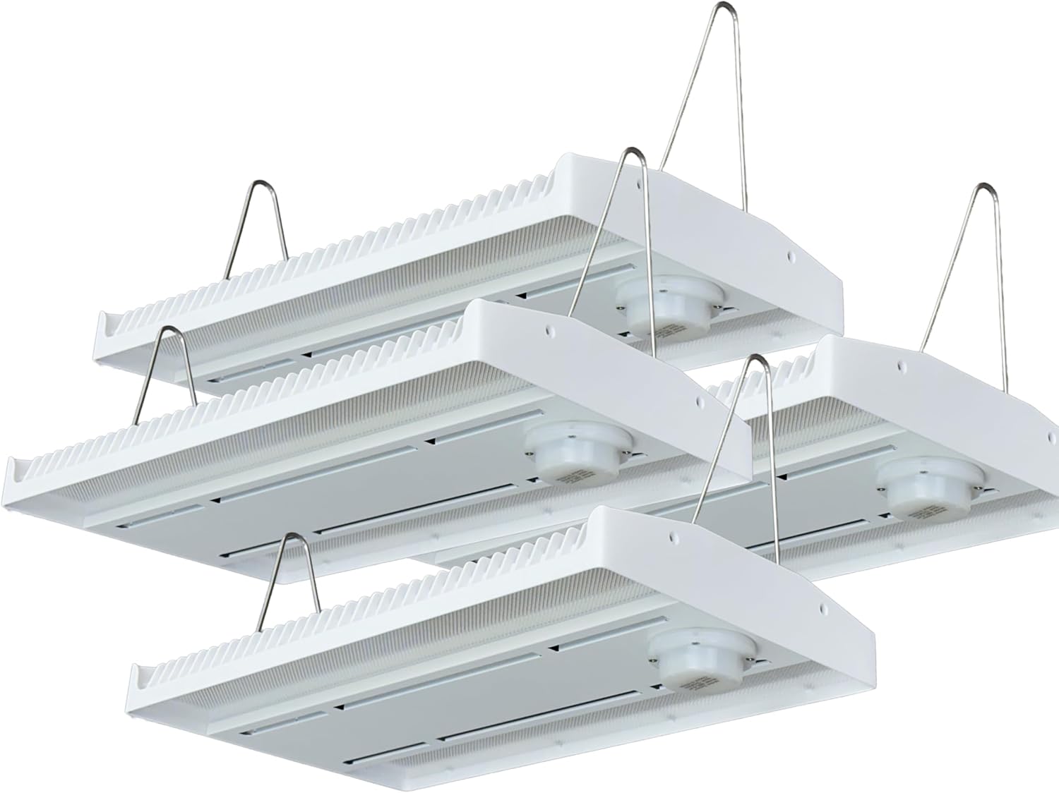 E2 LIGHTING 1.25FT Linear High Bay LED Shop Lights with Motion Sensor (0-10V), 2CCT&3 Wattage Tunable 100W/120W/155W for Warehouse & Shop, 23,250lm @4000K/5000K Dimmable - 4 Pack