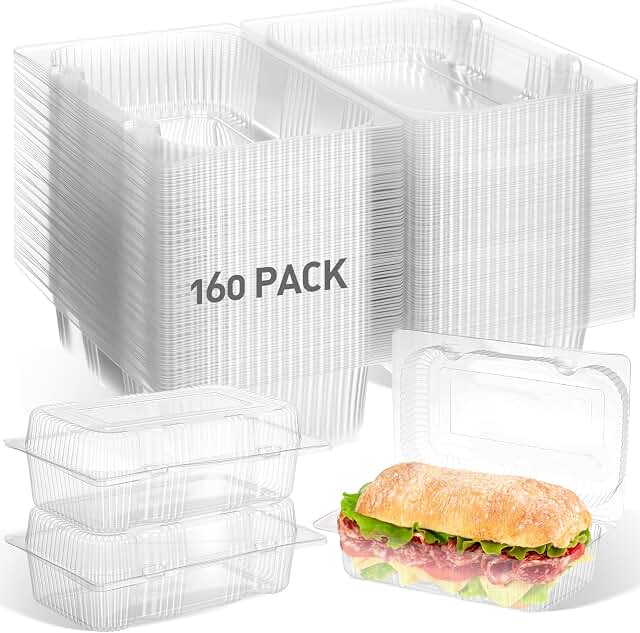 Clear Hinged Food Containers