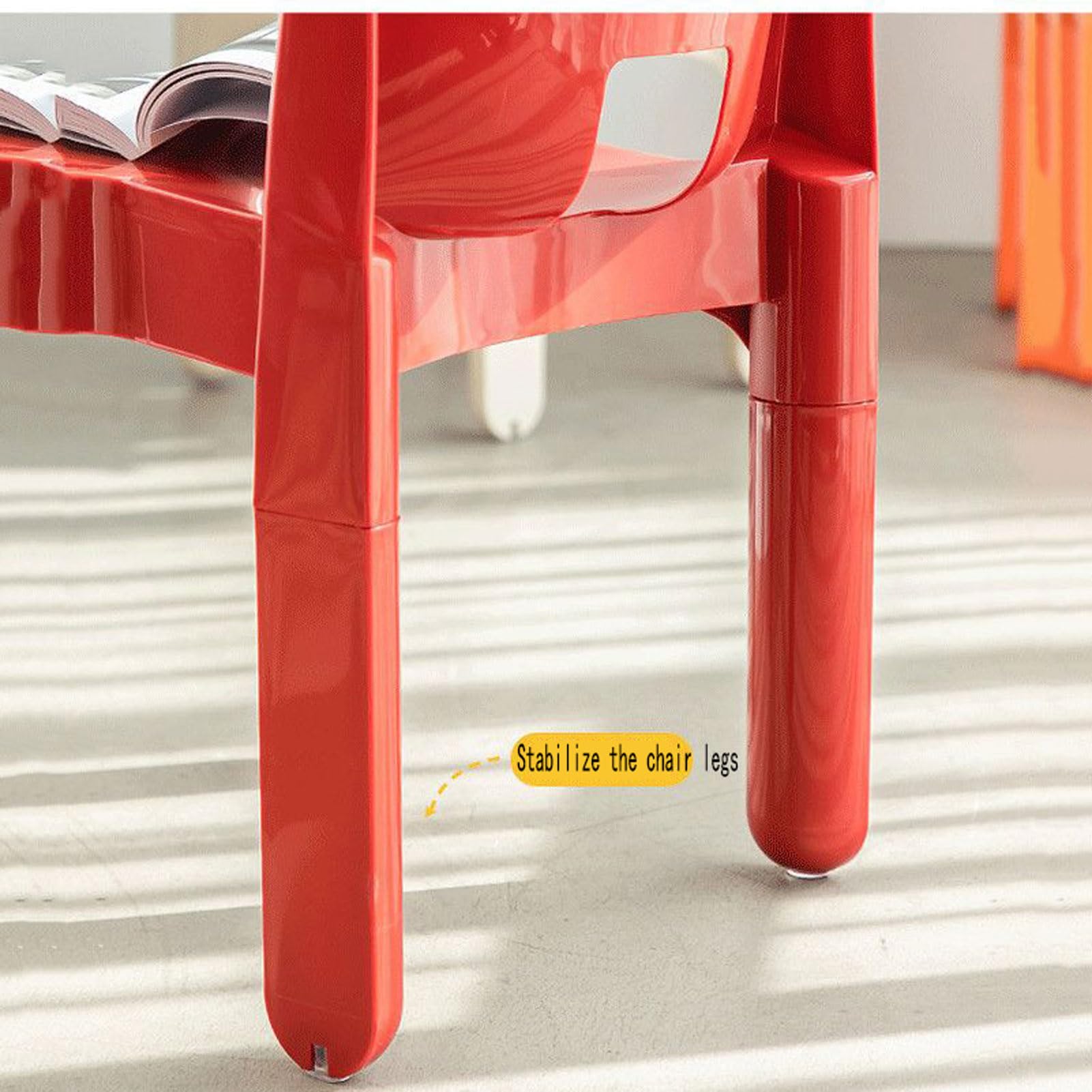 Sedia da Pranzo, Sedia A Vite Impilata in Plastica, Design dello Schienale Monopezzo - Uso Interno - Adatto per Campeggio, Feste, Picnic O Campeggio (D)