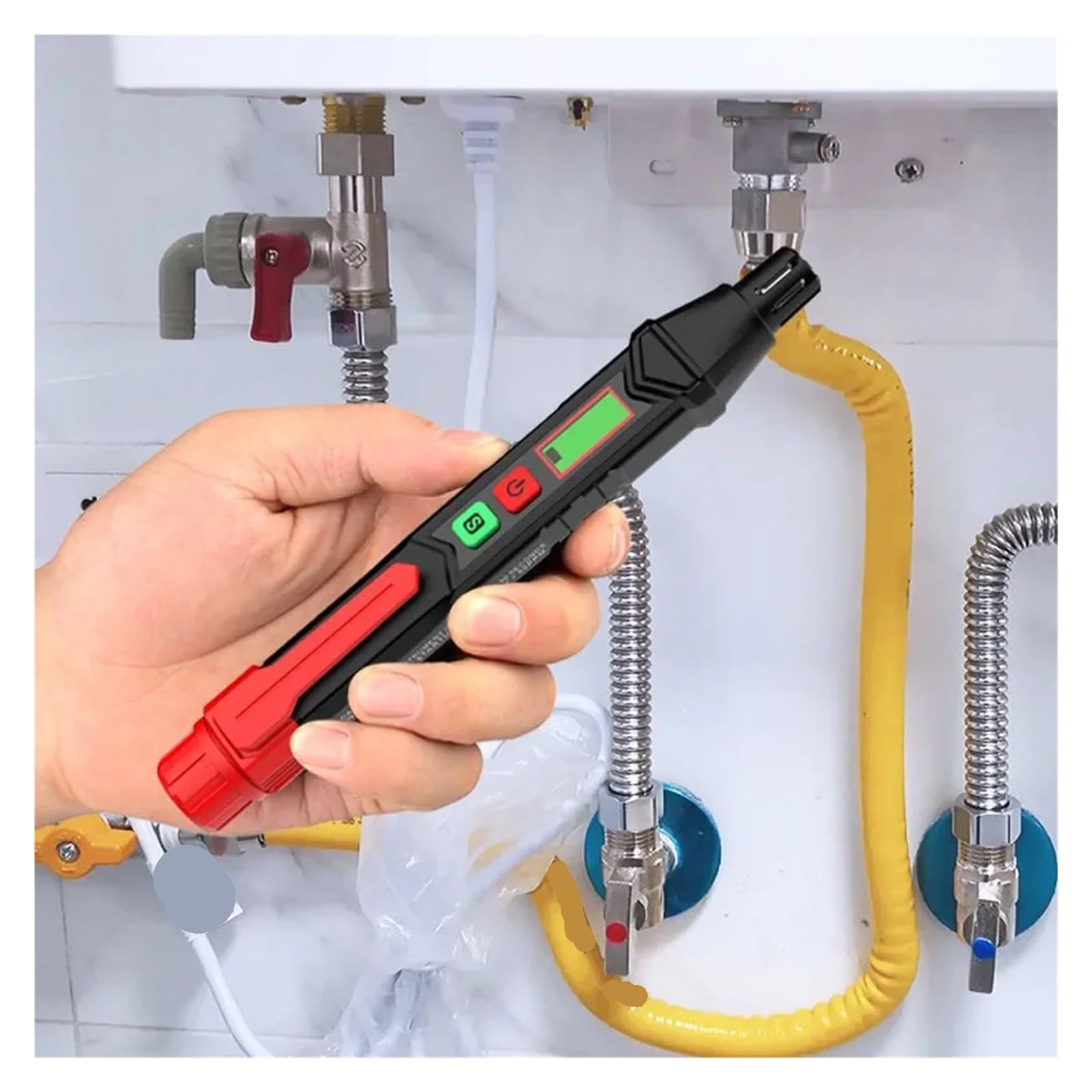 Detector de Gases, Detector de Fugas Gas portátil, Alarma, Detector Combustible, analizador metano Natural y propano