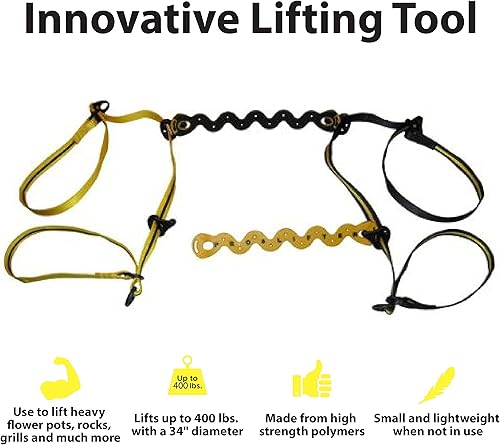 Miniatura 2 de ProLifter - Correas de elevación de soporte para plantas de 400 libras para mover rocas pesadas, bolas de raíz, macetas de jardinería, macetas y