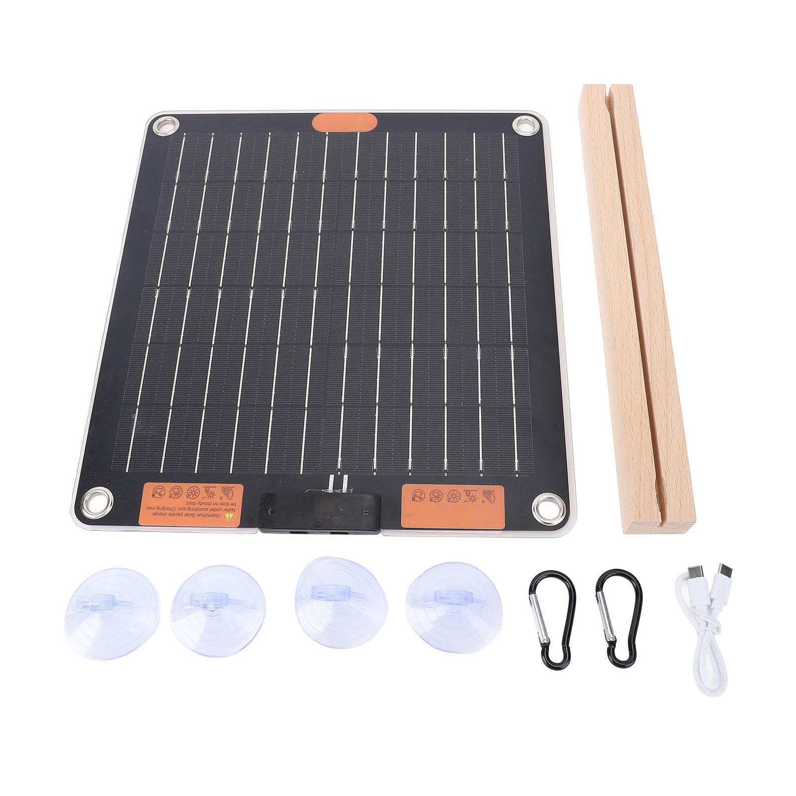 Fdit Panel Solar 20W, Cargador Solar Portátil con Doble Tipo C para