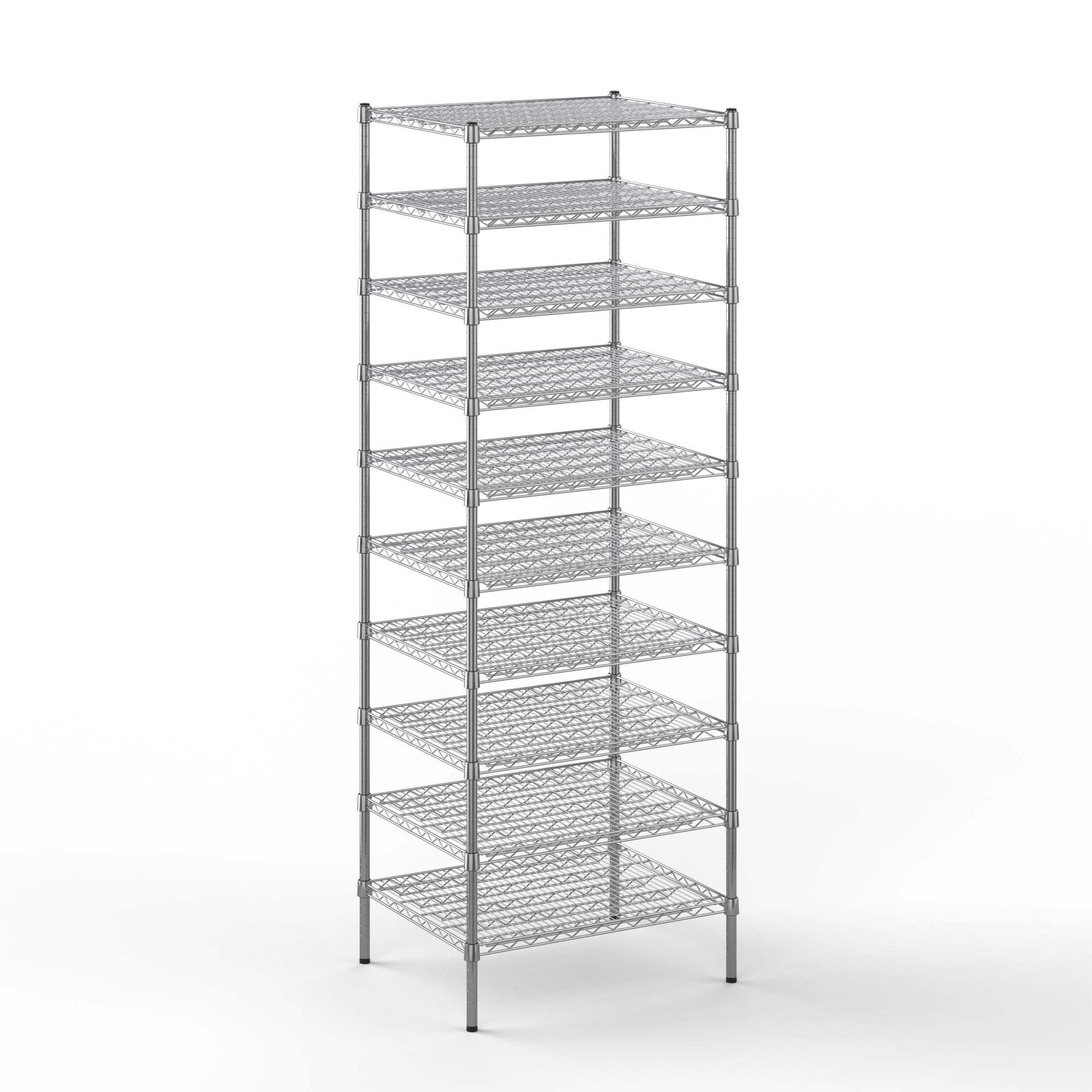24" Deep x 30" Wide x 86" Height Wire Shelving Kit | 10-Tier | NSF Commercial Storage Rack Unit