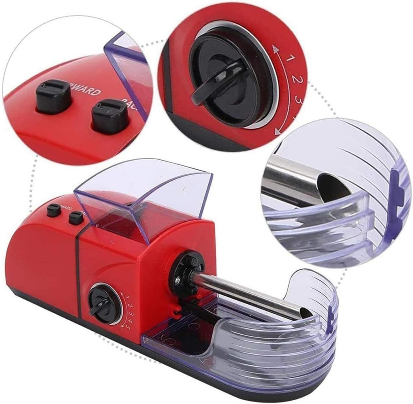 Electric Cigarette Rolling Machine, Fully Automatic Cigarette Rolling Machine,Adjustable Tobacco Density Cigarette Roller Maker, DIY Cigarette Making Tools(Blue,6.5mm)