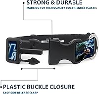 Vista 4 de Collar de perro Clip de plástico Avengers Thor Hammer Action Pose Galaxy Blues Blanco 15 a 26 pulgadas 1.0 pulgadas de ancho