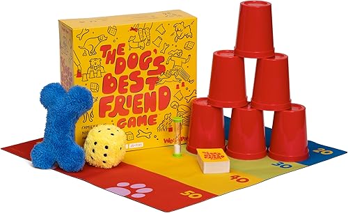 WEST PAW Dog's Best Friend Game - Divertido juego familiar para niños y adultos - Tarjetas de consejos de tablero, desafío y entrenamiento de perros