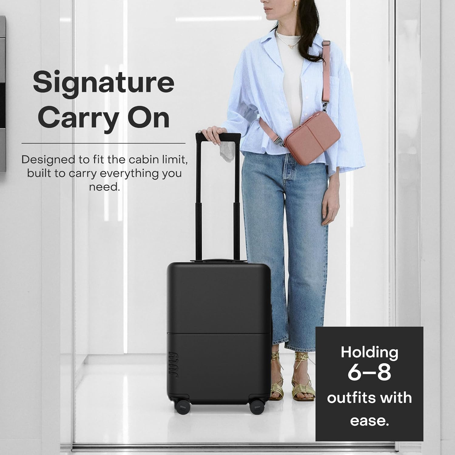 Carry On Essential - 20" Airline Approved Carry On Luggage with Wheels, Travel Suitcase for Men & Women - Premium Rolling Suitcase, TSA Lock, Polycarbonate Shell, Spinner Wheels - Charcoal