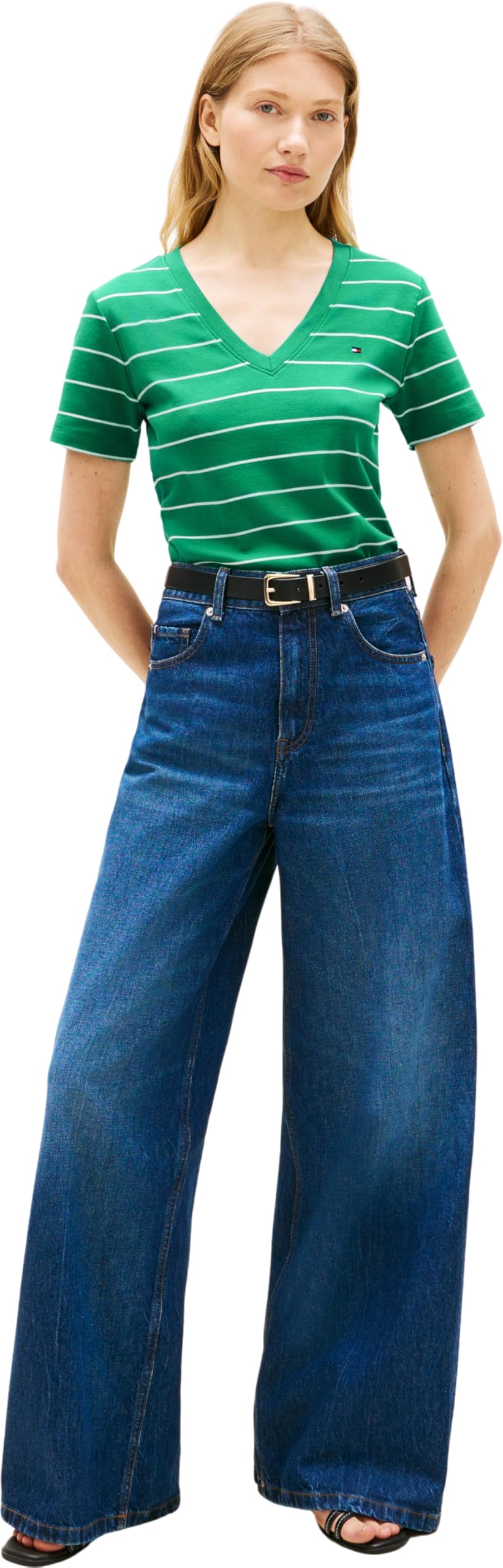 Tommy Hilfiger Koszulka S/S Kobiety Slim Cody V-nk Ss Ww0ww40584 (1 w zestawie)