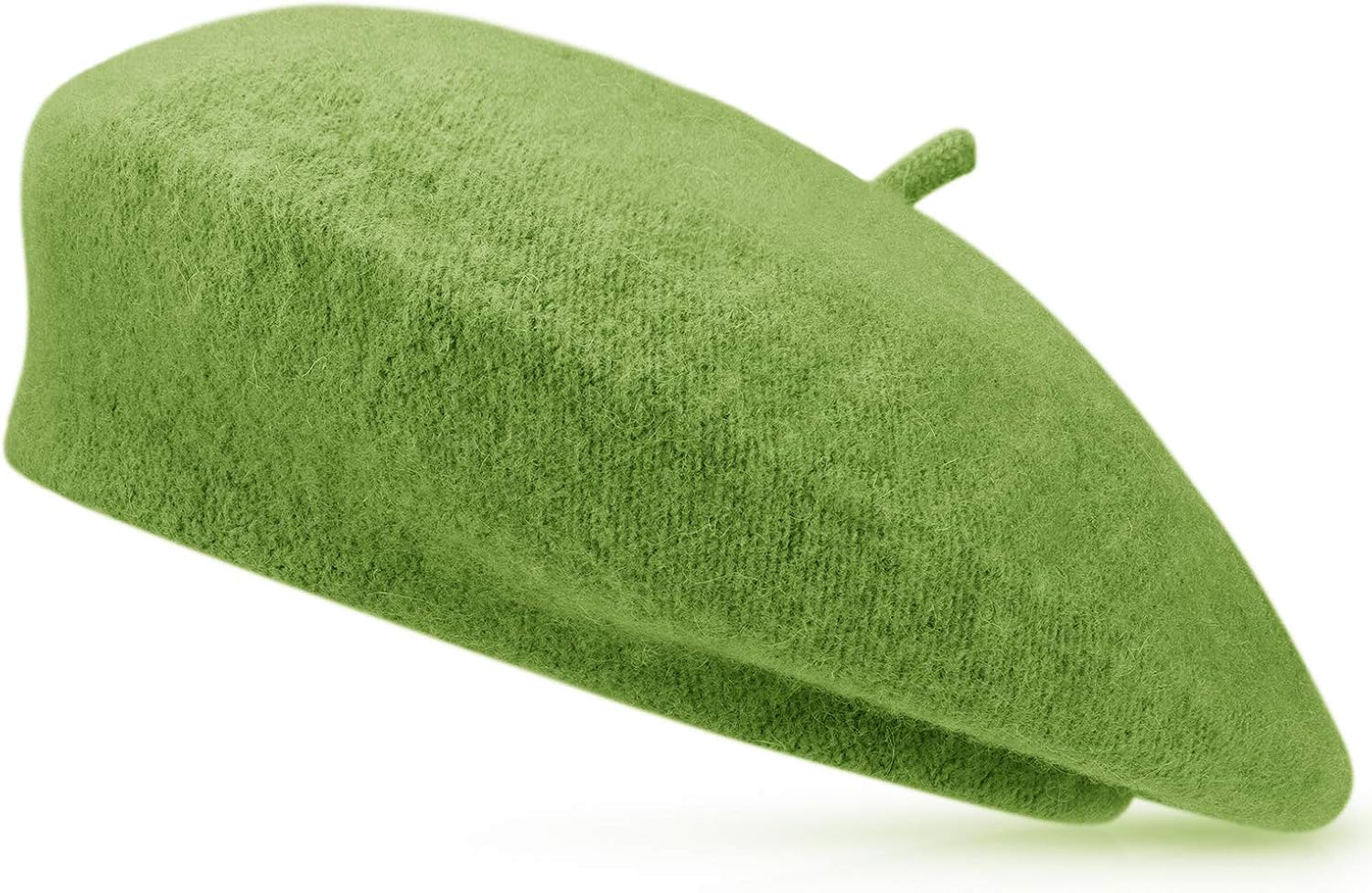 Jeicy Wool Beret Hat Solid Color French Beret with Skily Scarf and Brooch