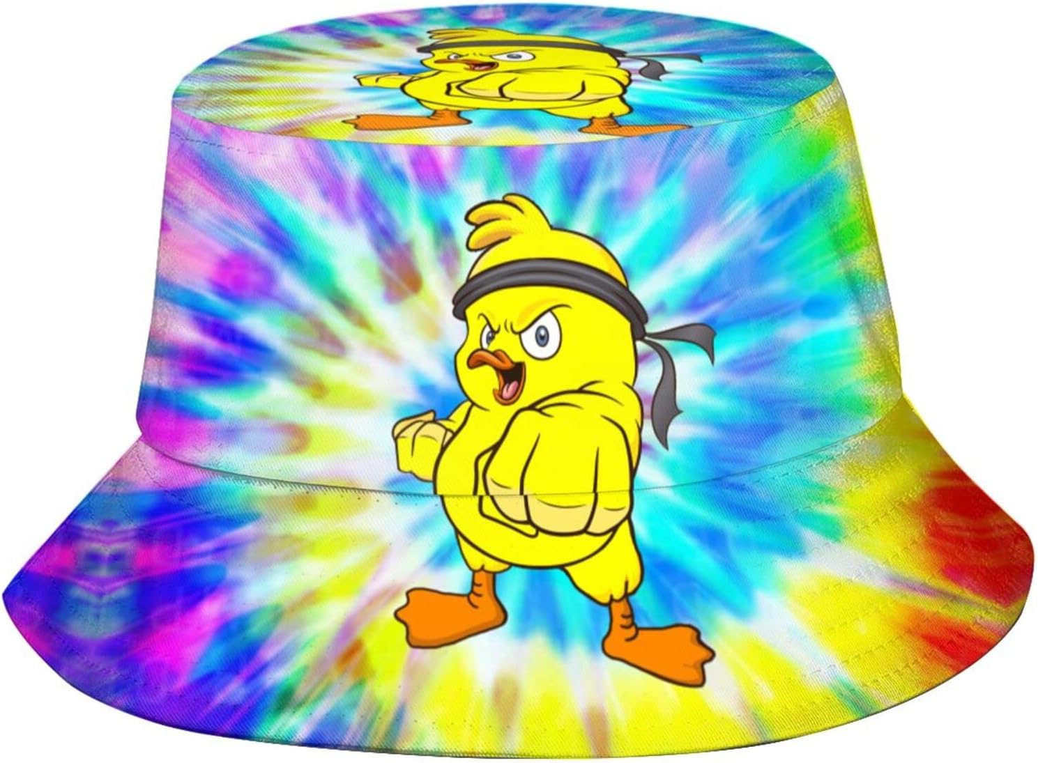 Funny Duck Bucket Hat Fisherman Hat Beach Travel Sun Hat Outdoor Cap for Unisex Men Women