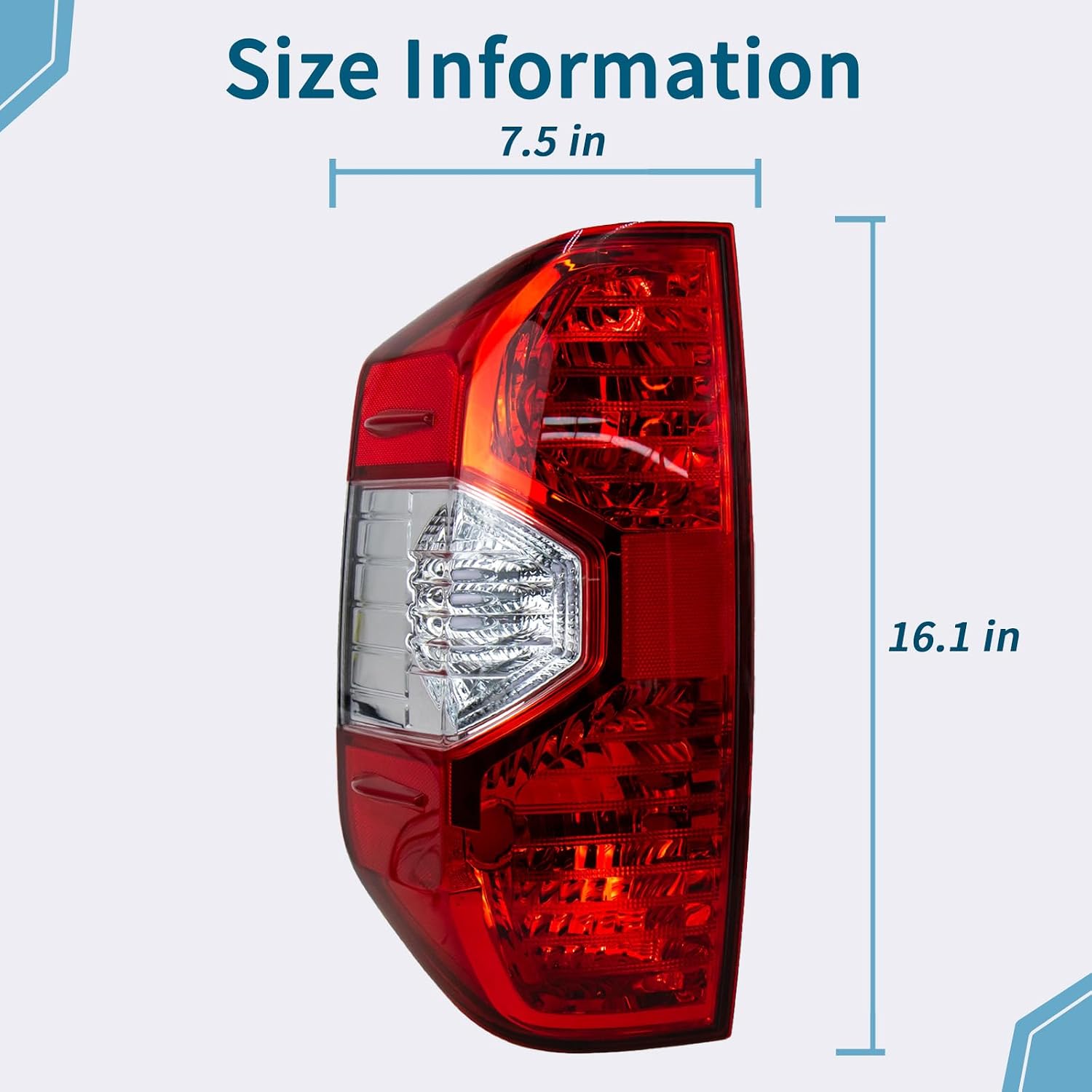 VPIMOZO Tail Light Compatible With 2014-2021 Toyota Tundra Pickup Right Passenger Side Taillight Assembly without Bulb Replace# 81550-0C100 New Material Brake Light