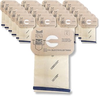 VacBagsUSA 24 Micro-Filtration Vacuum Bags for Electrolux Style C, 24 pack