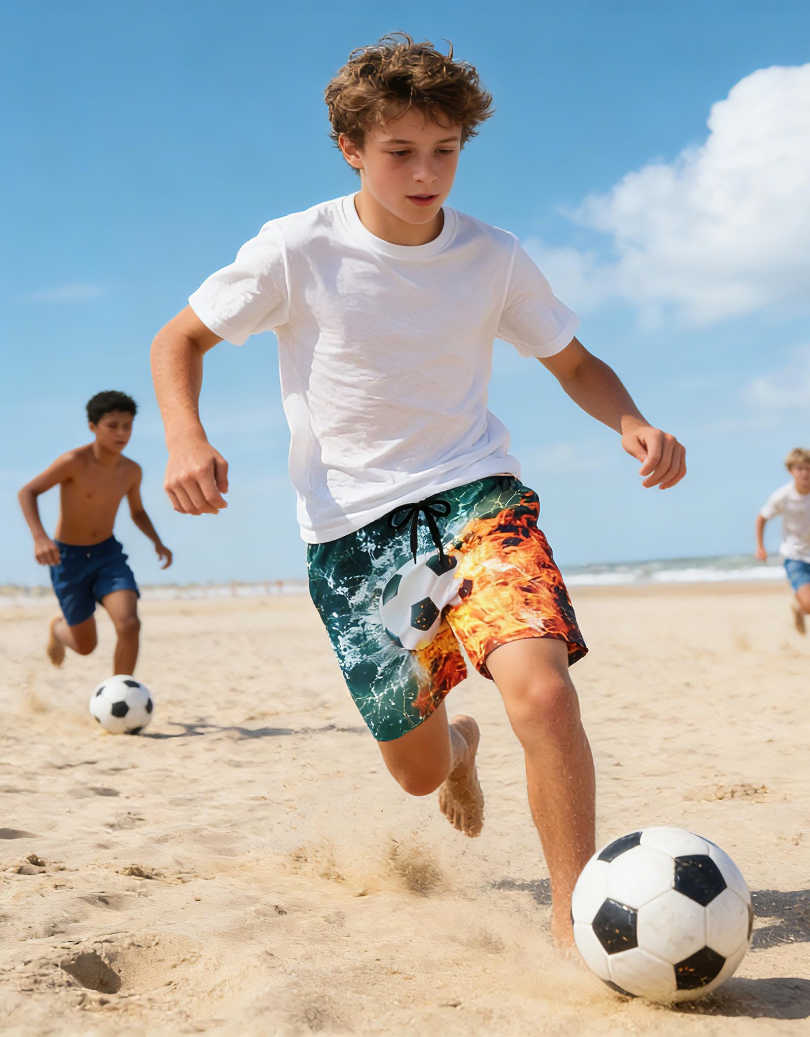 Idgreatim 5-16T Costume da bagno per ragazzi con fodera a compressione, costume da bagno estivo da spiaggia ad asciugatura rapida