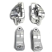 CNC Alu7075 Spindle Carrier Set+Rear Hub for Losi 8IGHT-X Super Lasernut 1/6 Silver