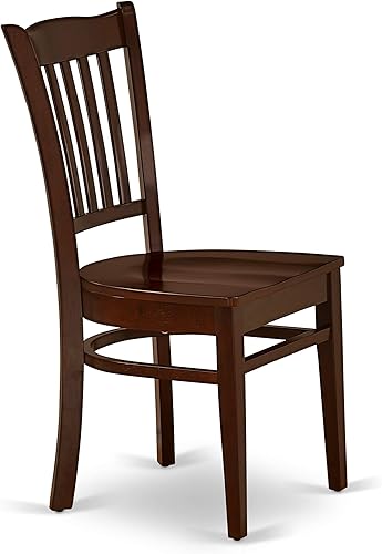 Miniatura 29 de East West Furniture ANGR3-LWH-W Juego de mesa y sillas de cocina de 3 piezas contiene una mesa de comedor redonda con pedestal y 2 sillas de asiento