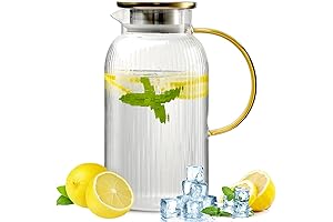 68oz Glass Pitcher With Lid and Comfort Handle