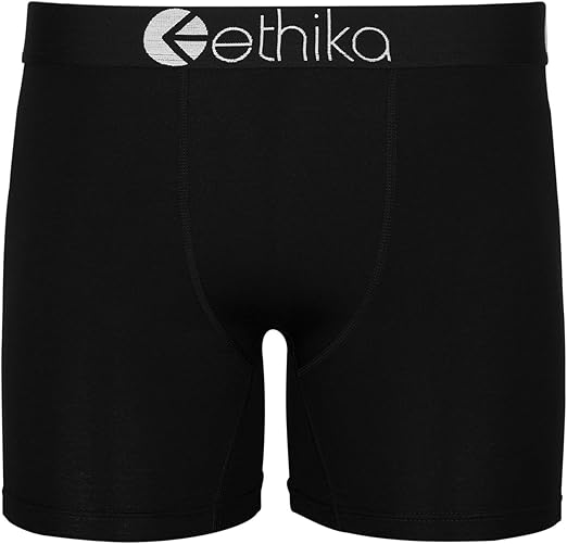 Ethika Mens MID Boxer Brief *Solids* Modal Black at Amazon Men’s