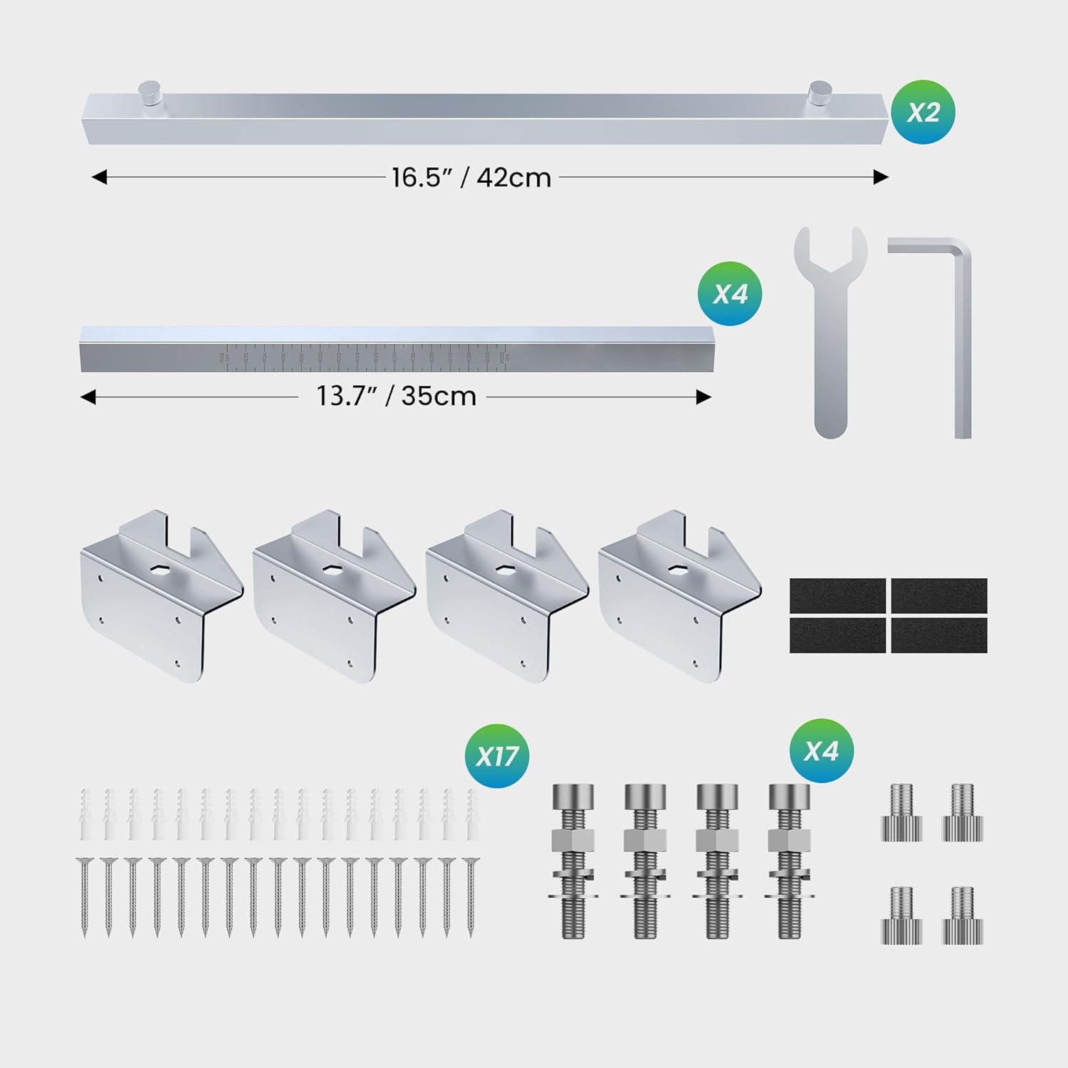 Undermount Sink Brackets, Adjustable Stainless Steel Sink Installation Kit for Heavy Duty Undermount Sink, 28-39.5in Undermount Sink Support for Kitchen,Laundy