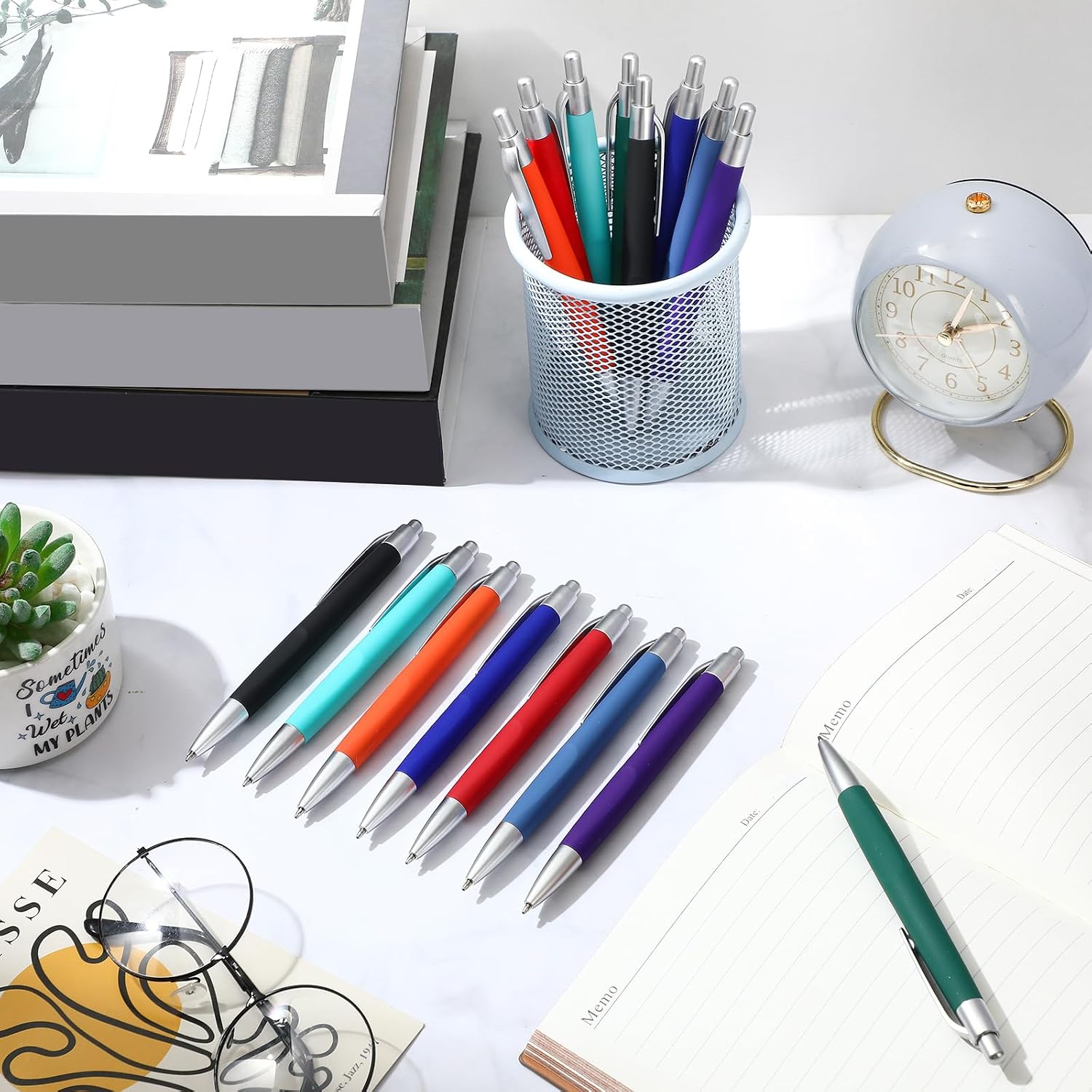 Sayglossy 120 Pack Ballpoint Pens Bulk Retractable Gel Ink Pens Back to School Supplies 0.7mm Medium Point Black Ink Smooth Writing for School Office Journal Teacher Student Gifts(Colorful) image 4