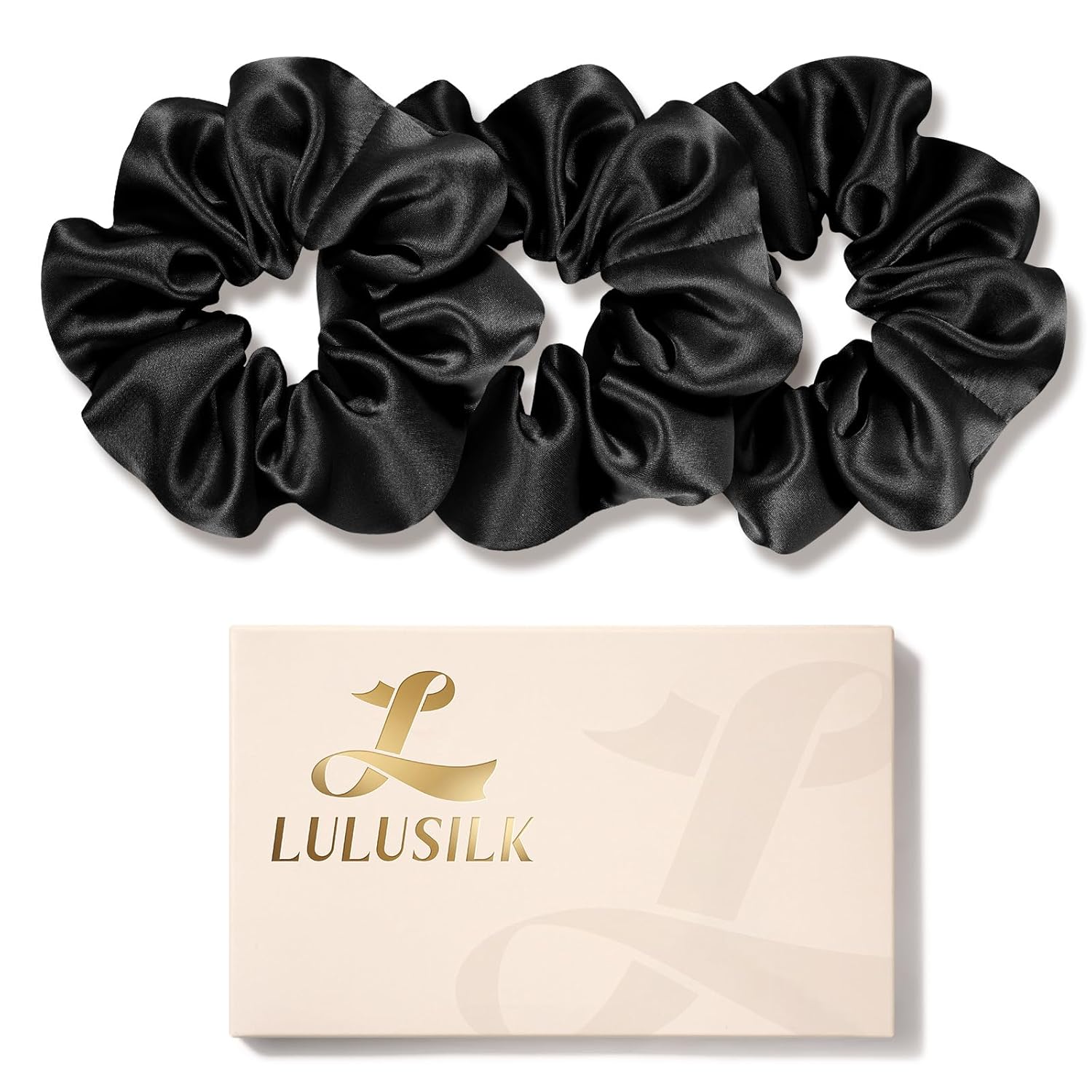 LULUSILK Silk Scrunchies - No Damage Hair Ties for Women