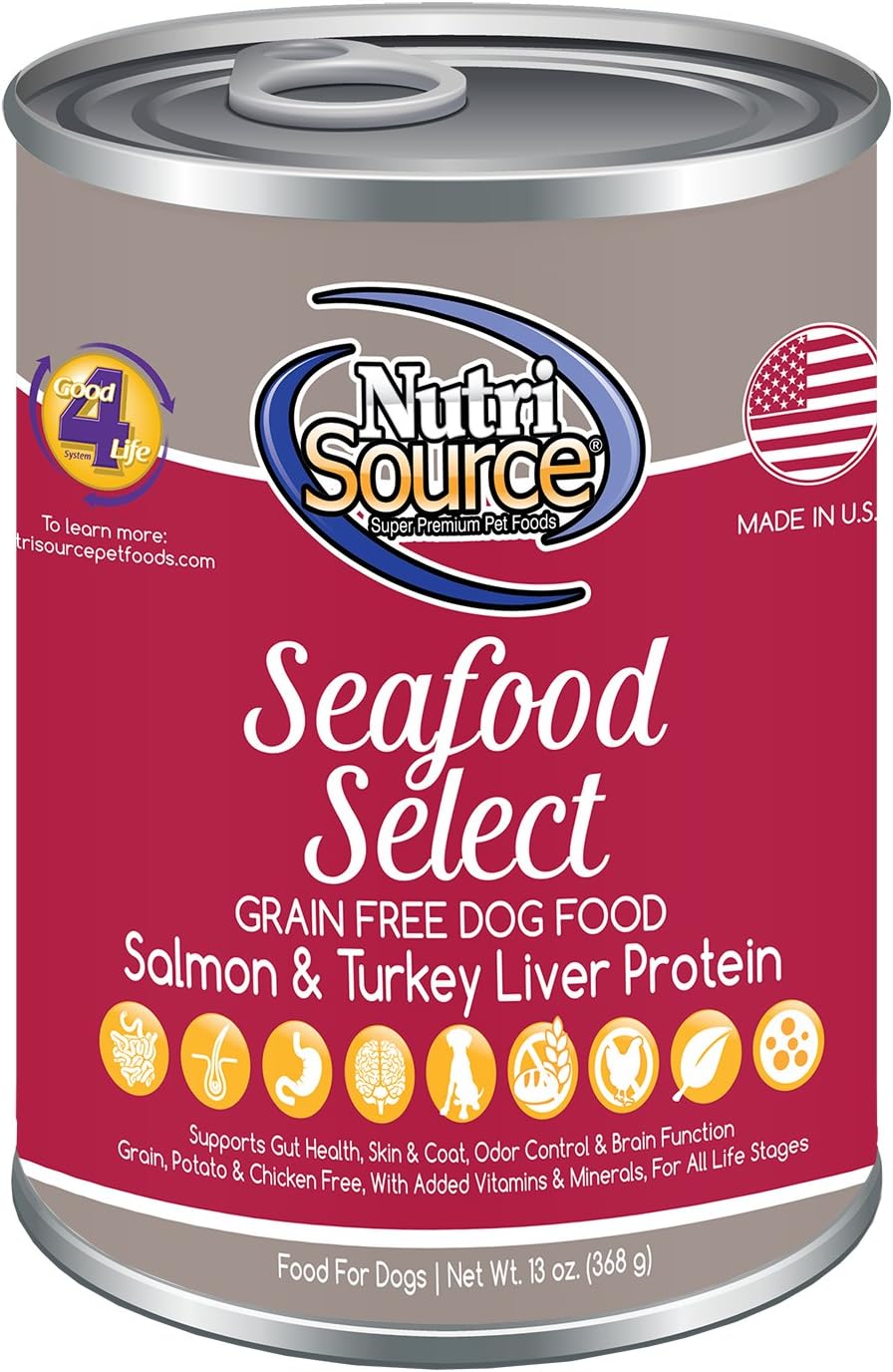 NutriSource Grain-Free Canned Seafood Select Dog Food Case of 12 - 13oz cans by NutriSource