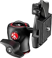 Vista 2 de Manfrotto Cabezal de bola central 490, para trípodes de cámara, cabezal de bola fluida para trípodes ergonómicos y funcionales, estabilizador
