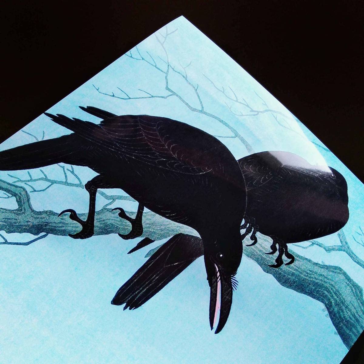 Amazon.co.jp: 小原古邨 二羽のカラス 浮世絵 アート 沢 ポスター A3