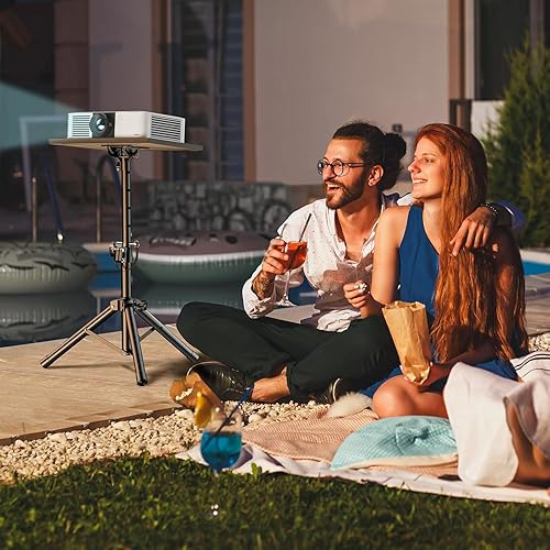 Miniatura 8 de AMADA Soporte para proyector, soporte para laptop con altura ajustable de 22 a 36 pulgadas, soporte de proyector resistente como bastidores de DJ,