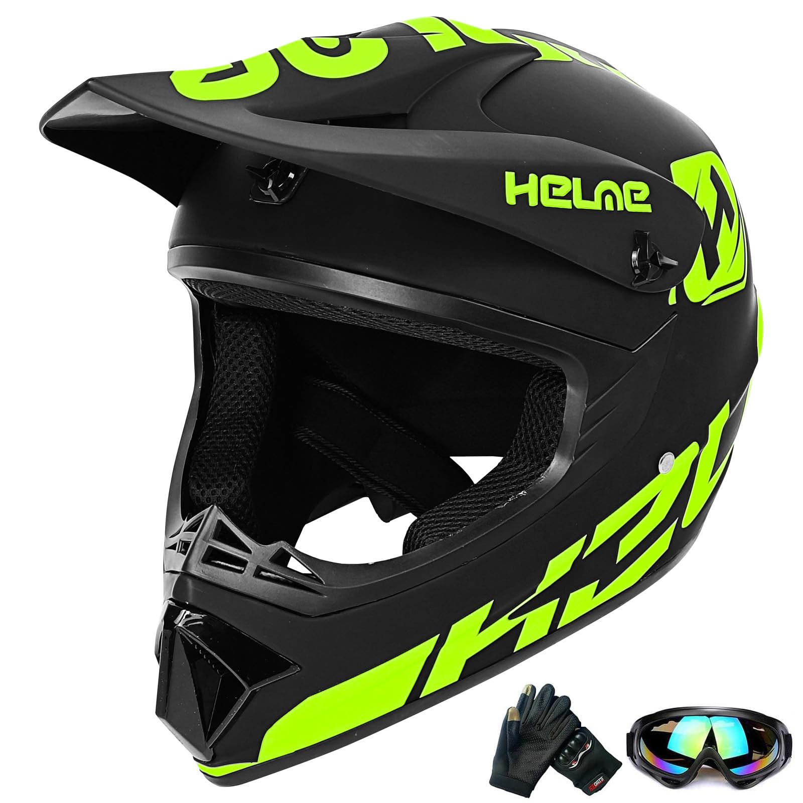 Jugend-Offroad-Motocrosshelme,Fahrradhelme für Jungen und Mädchen,Personalisierter Motorradhelme,CE Standards (H, L)