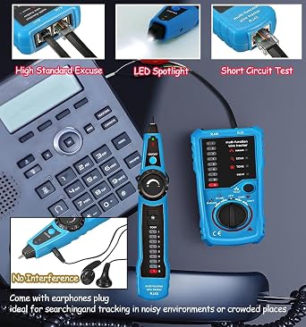 Network Cable Tester RJ45 RJ11 for Telephone Line,LAN Cable,Ethernet Tester