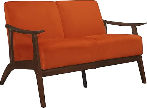 Miniatura 91 de Lexicon Savry - Silla decorativa con brazo de madera de tela de 29 pulgadas de ancho, color naranja Naranja,Marrón claro,Gris