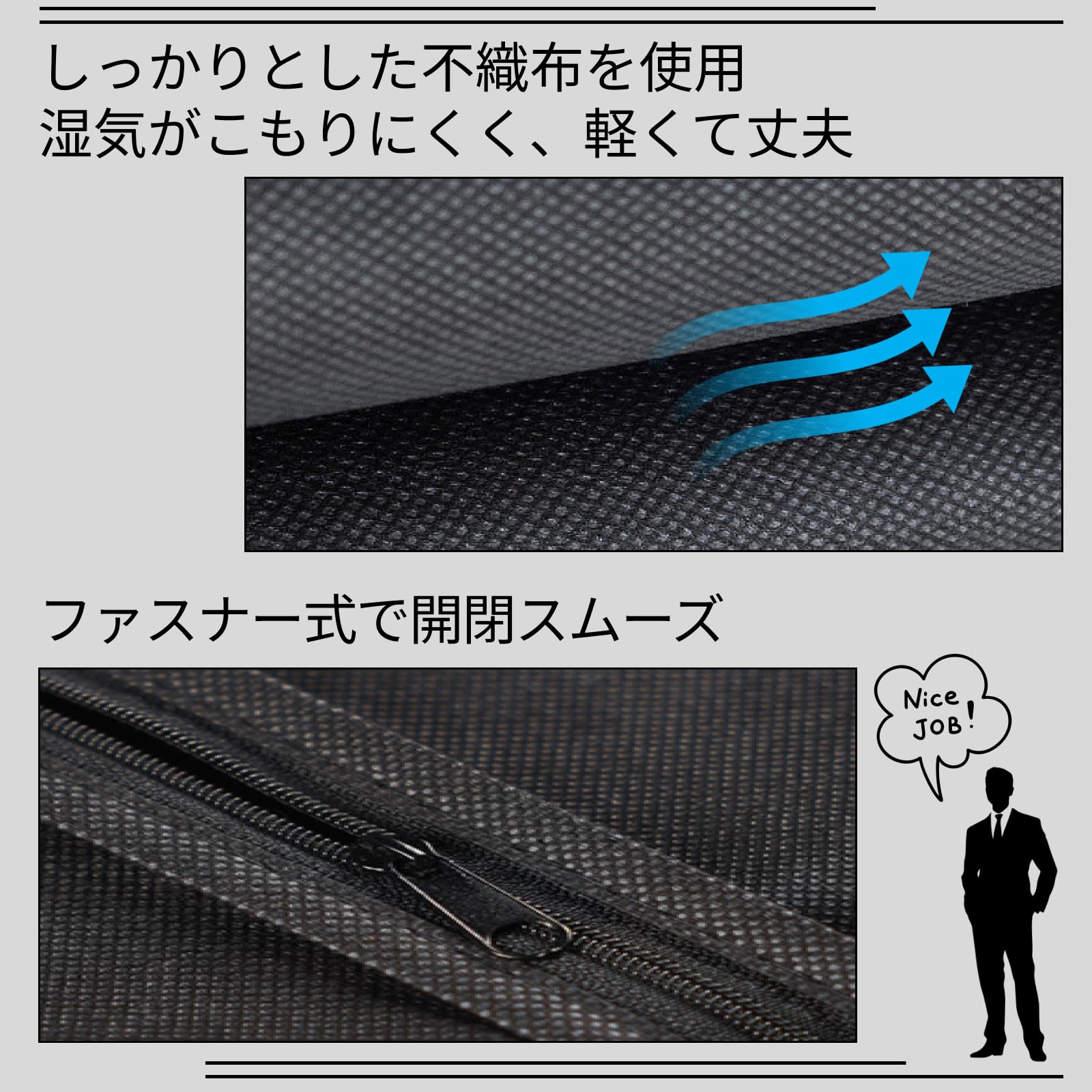 Amazon｜adzu スーツカバー 持ち運び ガーメントバッグ 衣類カバー