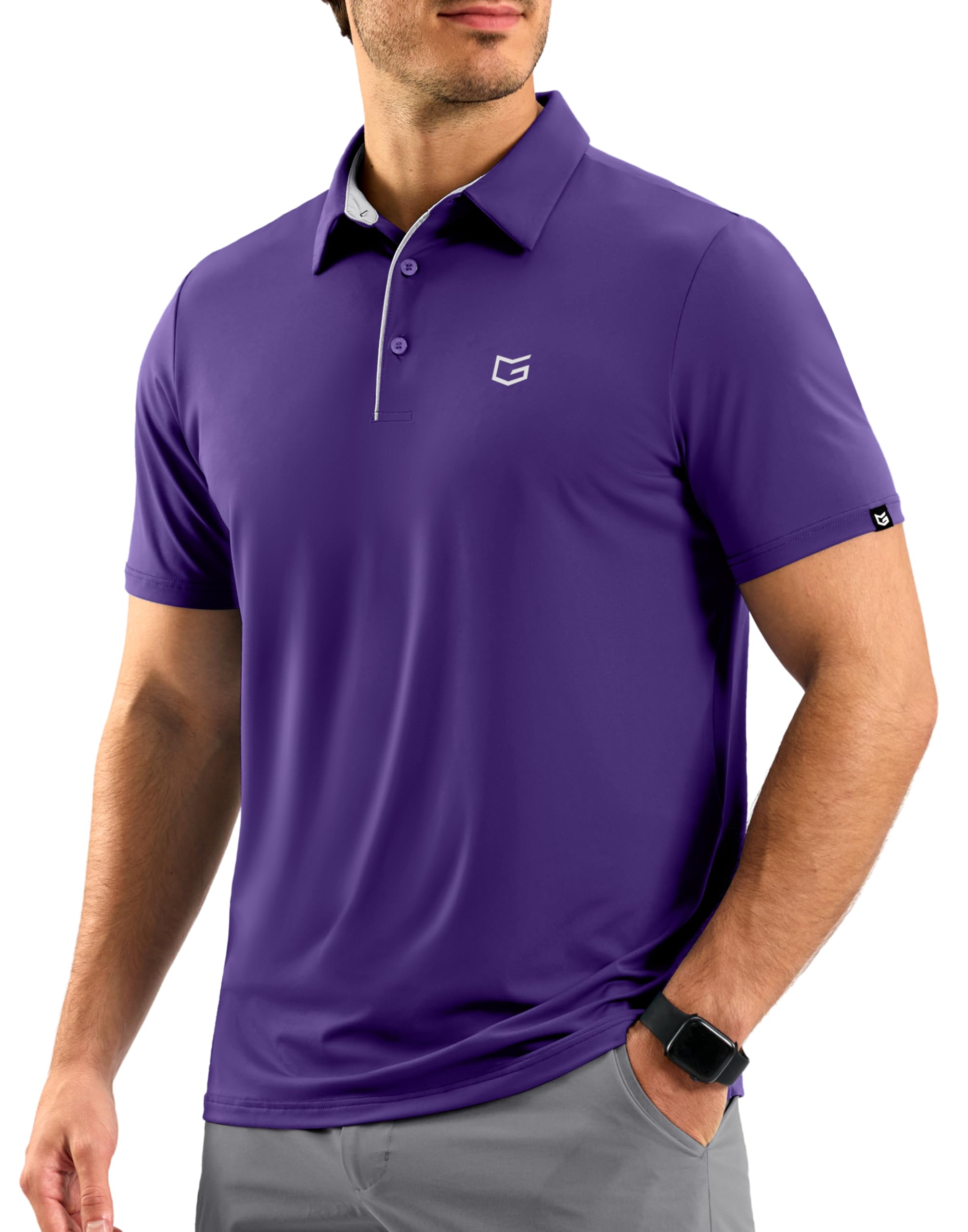 G Gradual Mens Golf Shirt Dry Fit Short Sleeve Polos Moisture Wicking Performance Polo Shirts for Men Athletic Tennis Casual — view 20