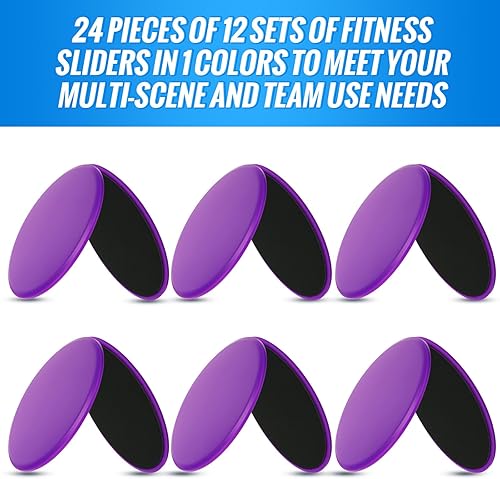 Miniatura 3 de Wettarn 24 unidades de deslizadores de núcleo para entrenar ejercicio abdominal, discos deslizantes de entrenamiento de doble cara, deslizadores de