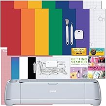 Cricut Maker 3 Cutting Machine with Rainbow Smart Vinyl Bundle - Electronic Craft Die-Cutting Machine with Variety Vinyl, Transfer Tape and Weeding Tools, Beginner Kit, Bluetooth Connectivity