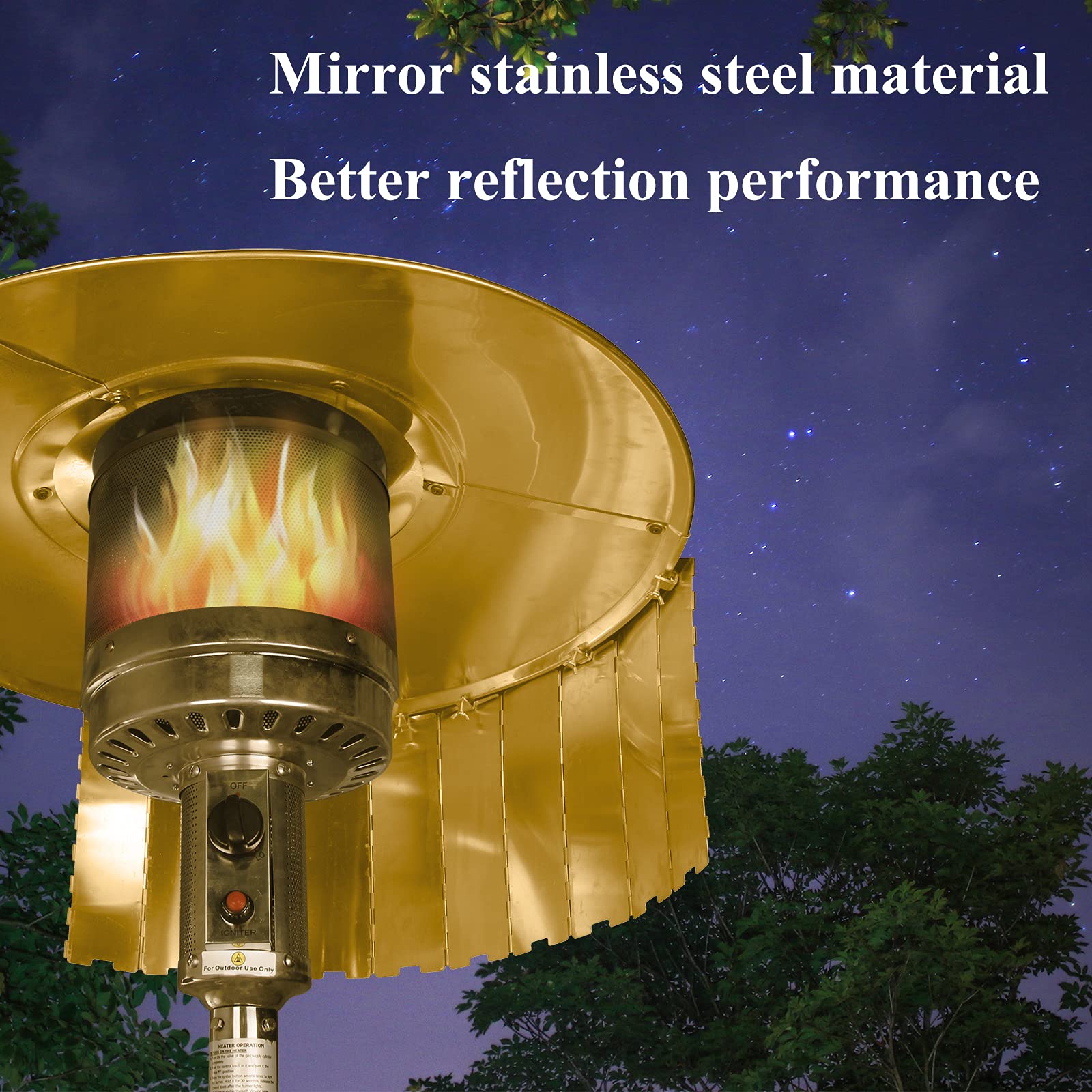 Firestorm Patio Heater Patio Heater Reflector Shield-Heat