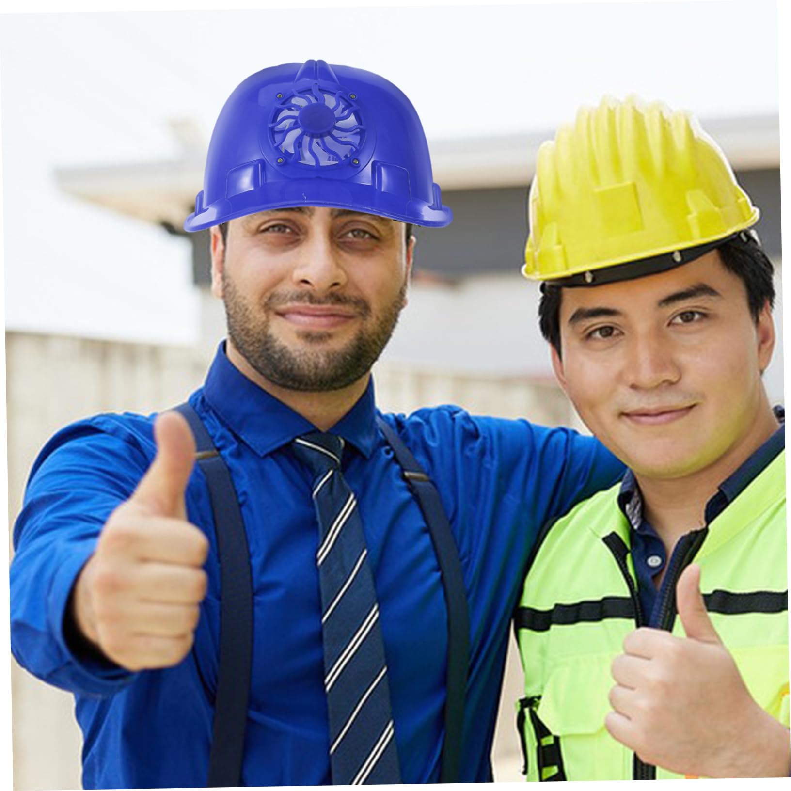 Didiseaon Casco Sicurezza Solare Per Edilizia Casco Da Raffreddamento Solare Protezione All Aperto