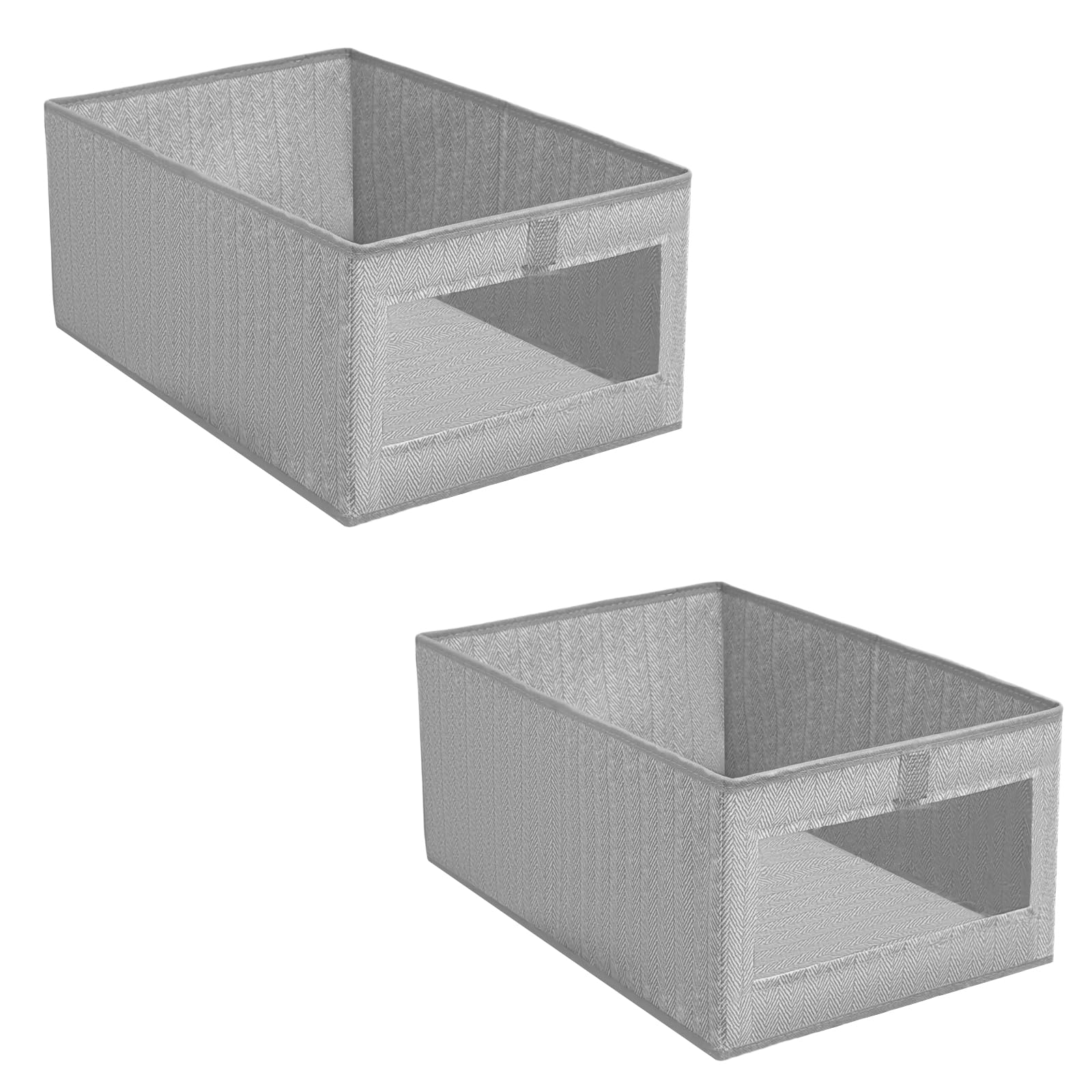 lompyeu Schrank Organizer, 2er Set 40*30*20 cm Boxen Aufbewahrung Kleiderschrank Organizer Aufbewahrungskorb Aufbewahrungsbox