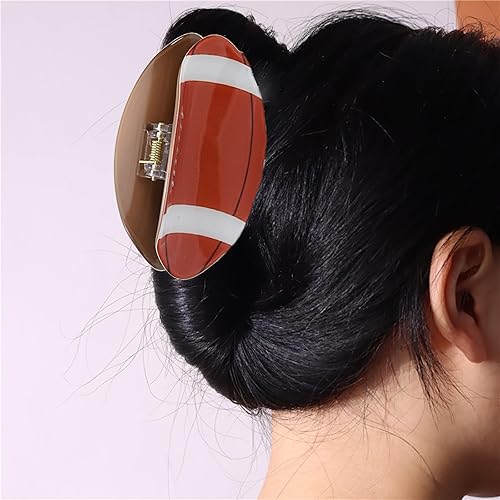 Miniatura 7 de Pinzas de garra, pinzas de pelo únicas de béisbol, baloncesto, fútbol, para mujeres y niñas, agarre para el cabello, pasadores para el cabello,