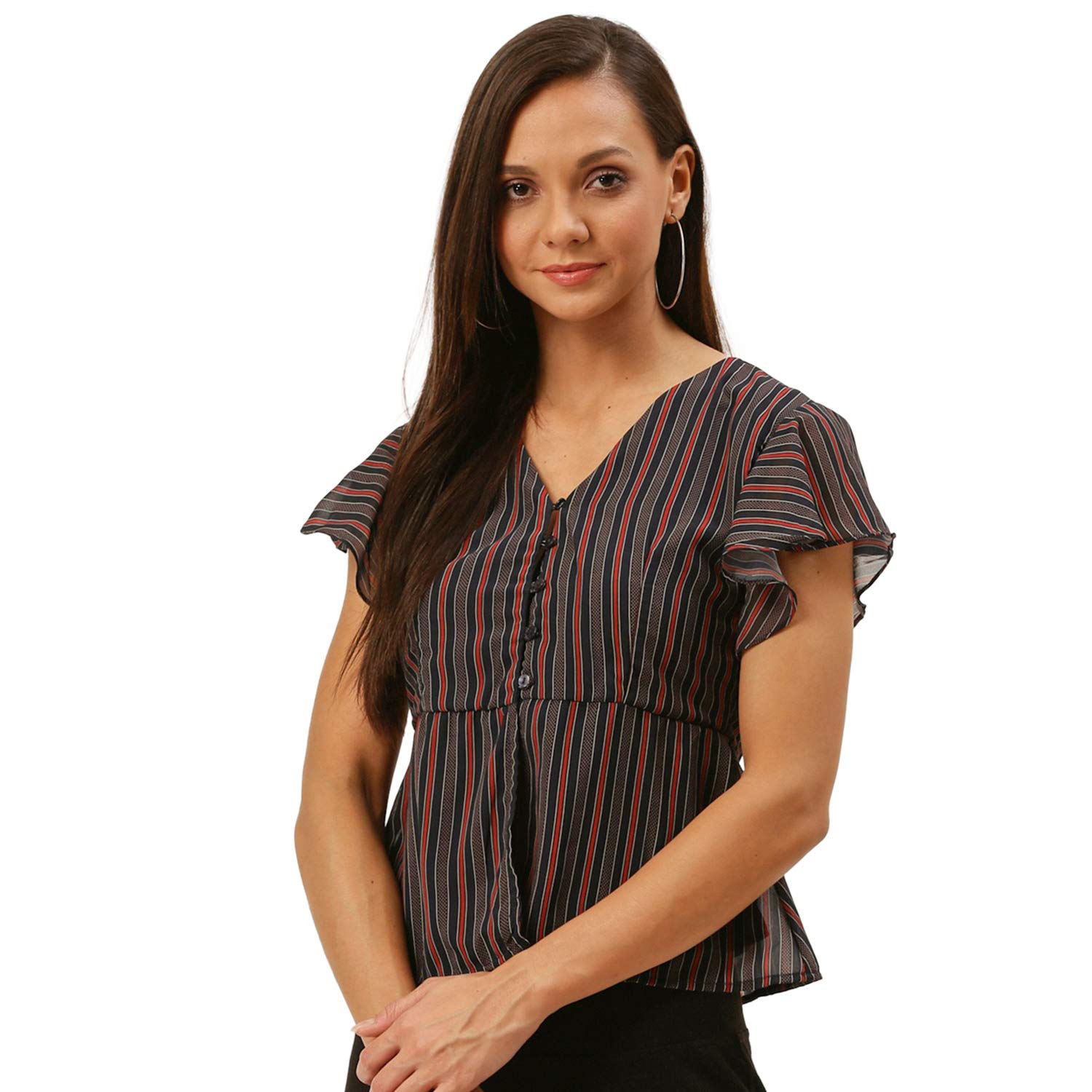 carlton london Women's Striped Regular Fit Blouse-picture-46