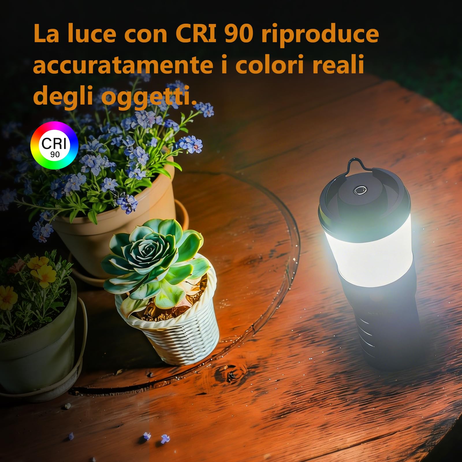 Sofirn LT1 Lampara Recargable Campeggio, 700 LM, 2700K–5000K, 90 CRI, lampada led da Campeggio con Andúril UI, 12000 mAh, IPX7, USB-C, Lanterna da Campeggio Ideale per Blackout, Viaggi ed Emergenze