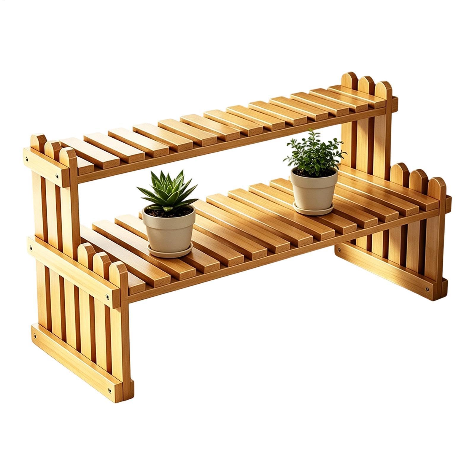 Soporte para exhibición de macetas en madera noble para decoración de interiores