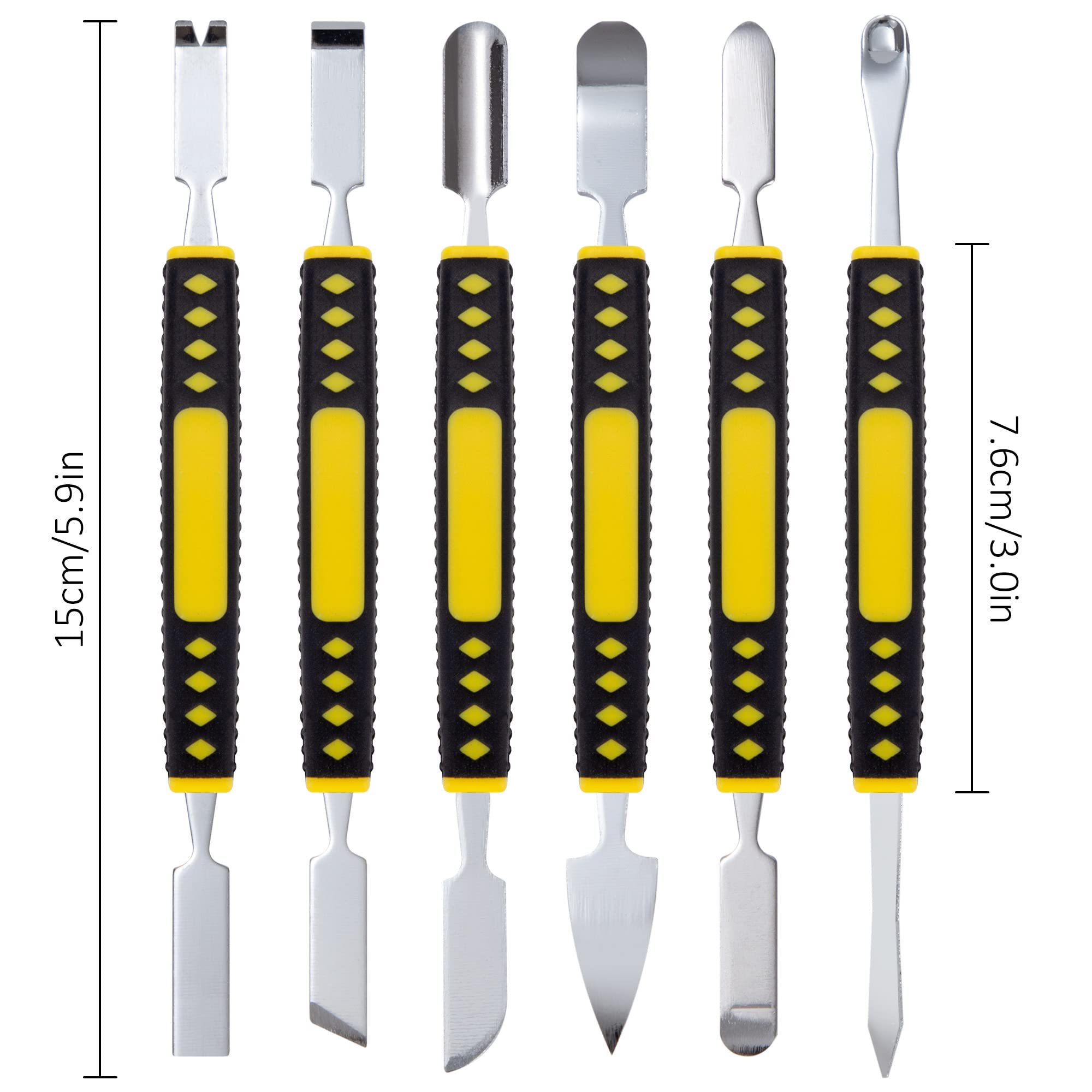 6 Pezzi Strumenti di Riparazione di Elettronica Set di Spudger in Metallo a Doppia Estremità per Tablet iPad Laptop Dispositivo Elettronico Telefoni Cellulari