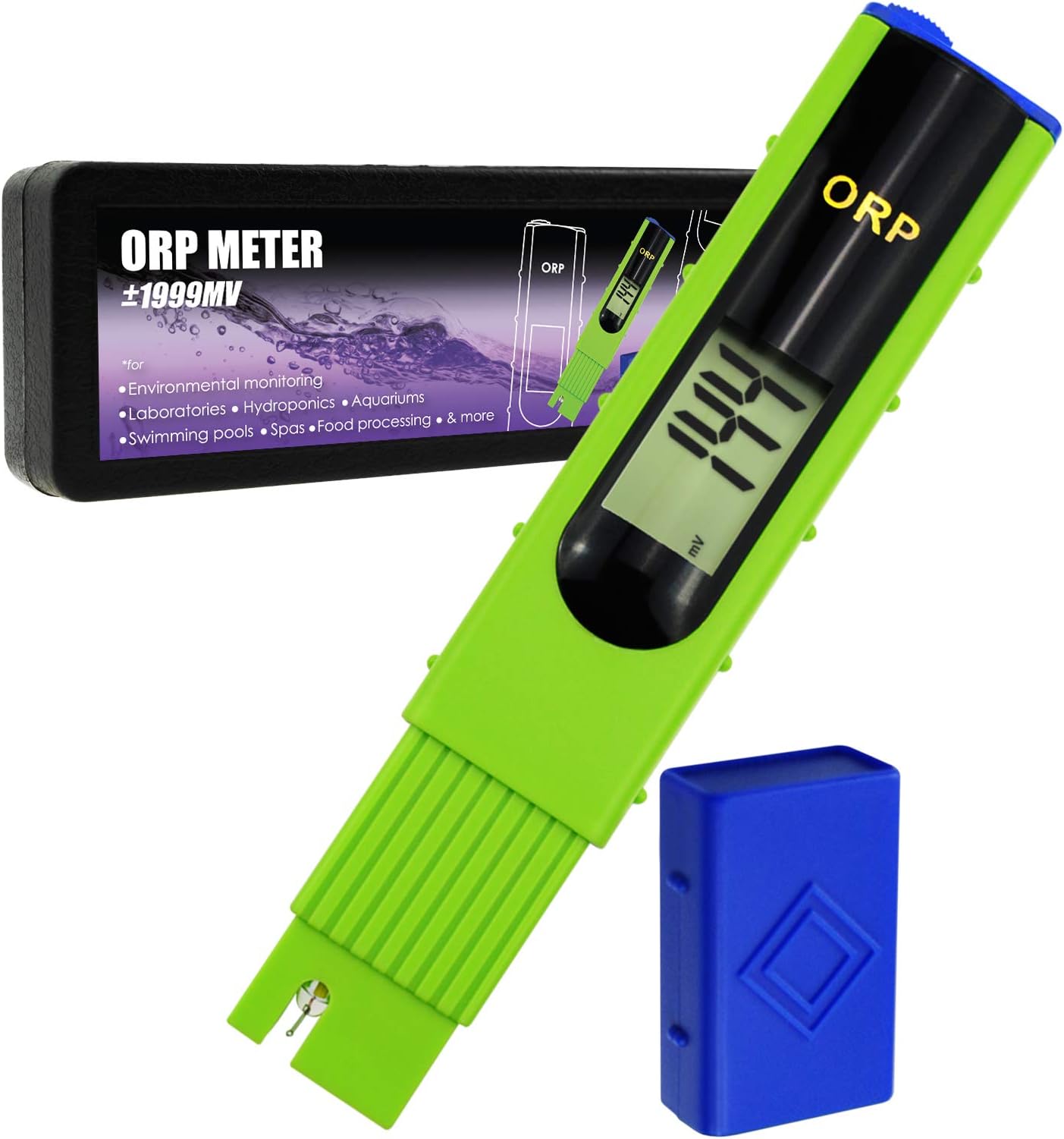 ORP Meter, ORP Redox Meter Tester -1999~1999mV, 1-Point Calibration, Oxidation Reduction Potential, Aquariums, Swimming Pools, Water Treatment Systems, Aquaculture, Spa