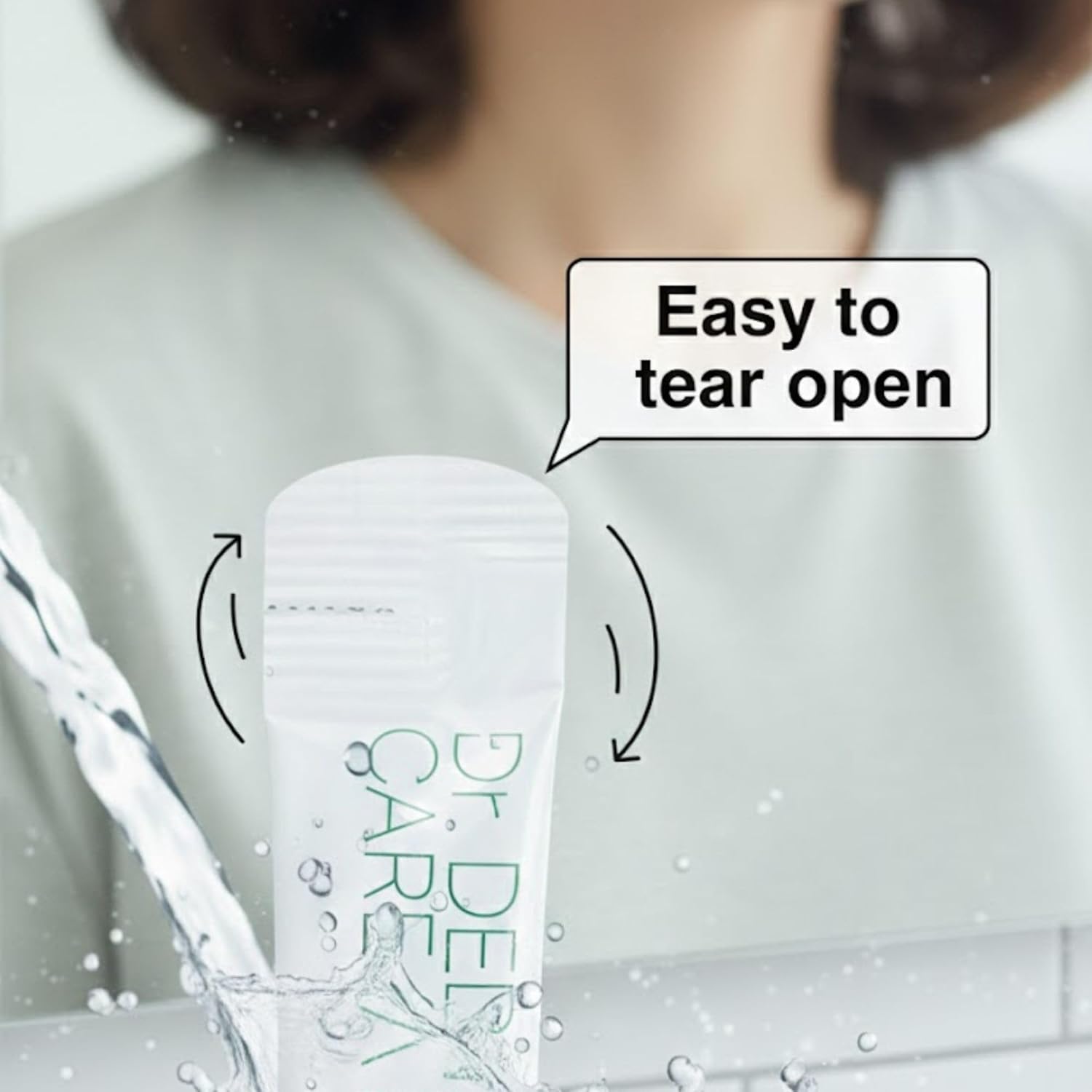 Portable Mouthwash Packets with Fluoride – Easy-Tear, Travel-Friendly Fresh Mint Rinse, Natural Mint Ingredients – Trusted in Korea, Perfect for On-The-Go Oral Care, Made in Korea (24-Pack)